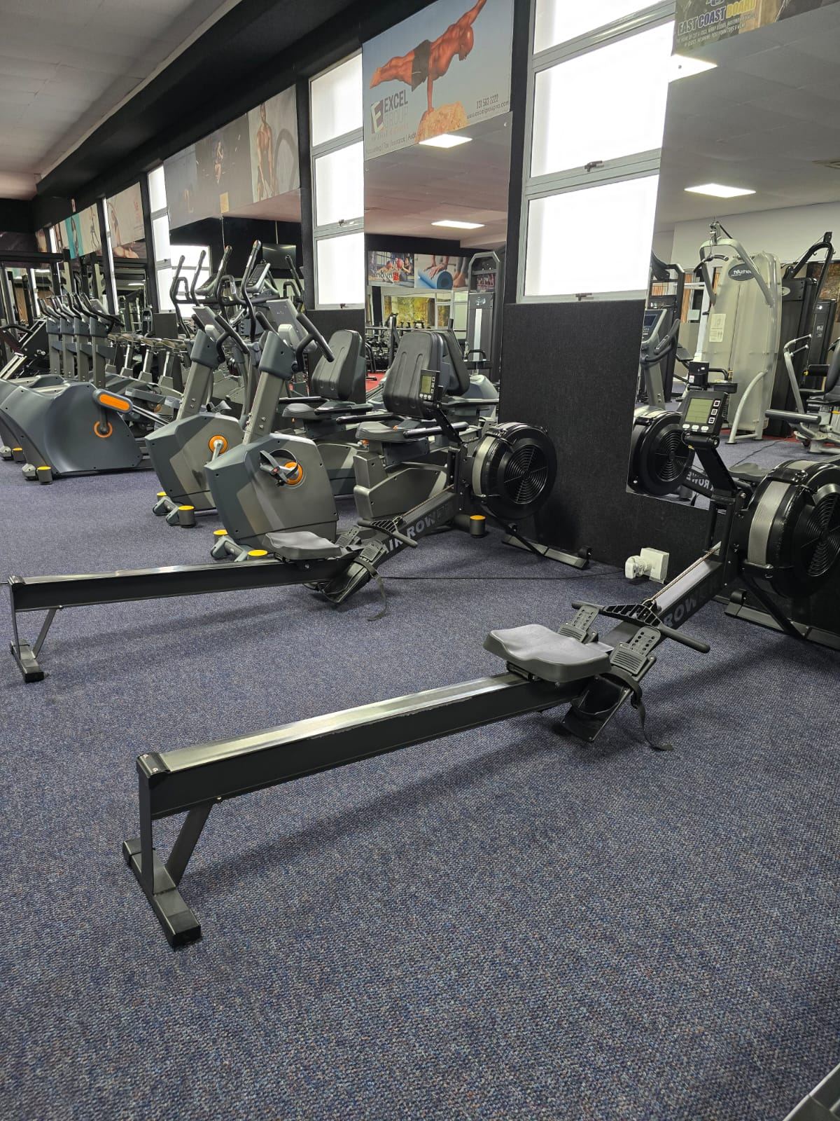 Rowing machine and cardio area